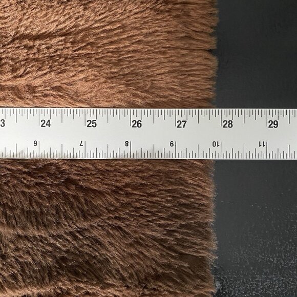 Chico's Faux Fur Vest Size 3 (XL) Brown Open Front Soft Winter Cabin Penny Lane - Picture 12 of 12